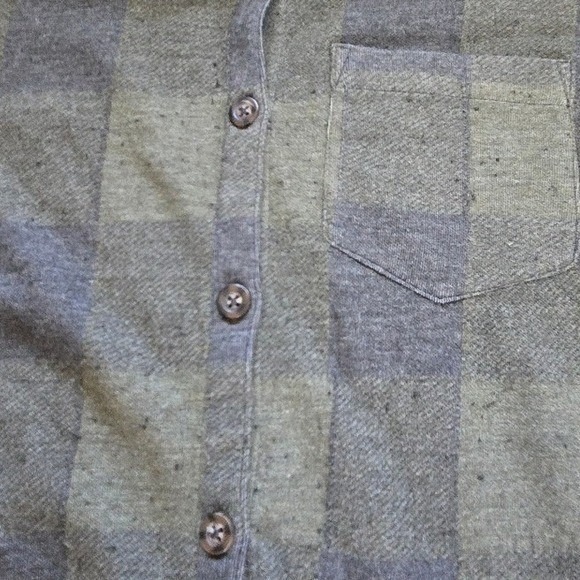 Old Ranch Brands Medium Flannel Shirt Green Blue Buffalo Check Plaid Button NWOT - Picture 3 of 4